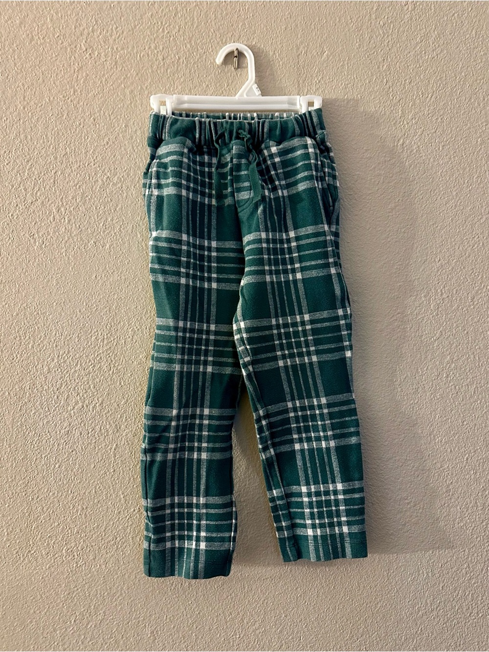 Hanna Andersson Green and White Plaid Flannel Pants